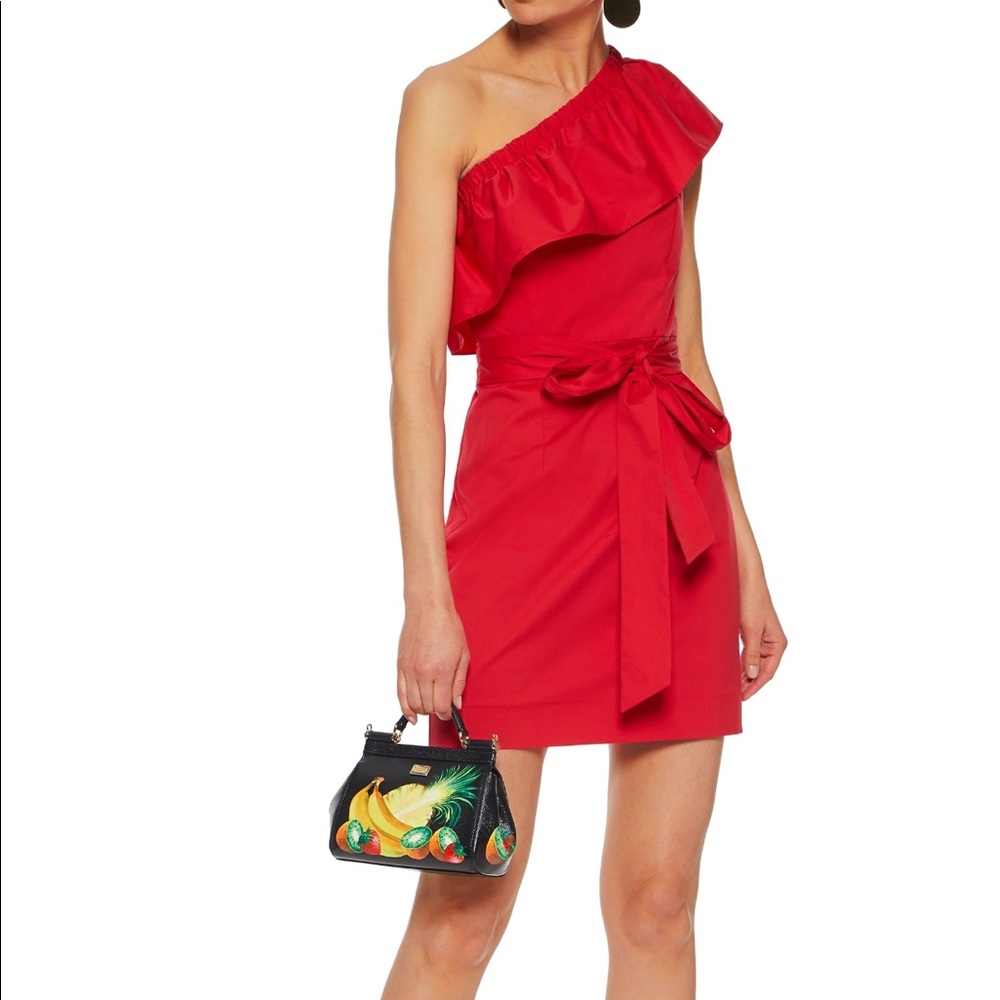 MILLY ruffle cocktail dress